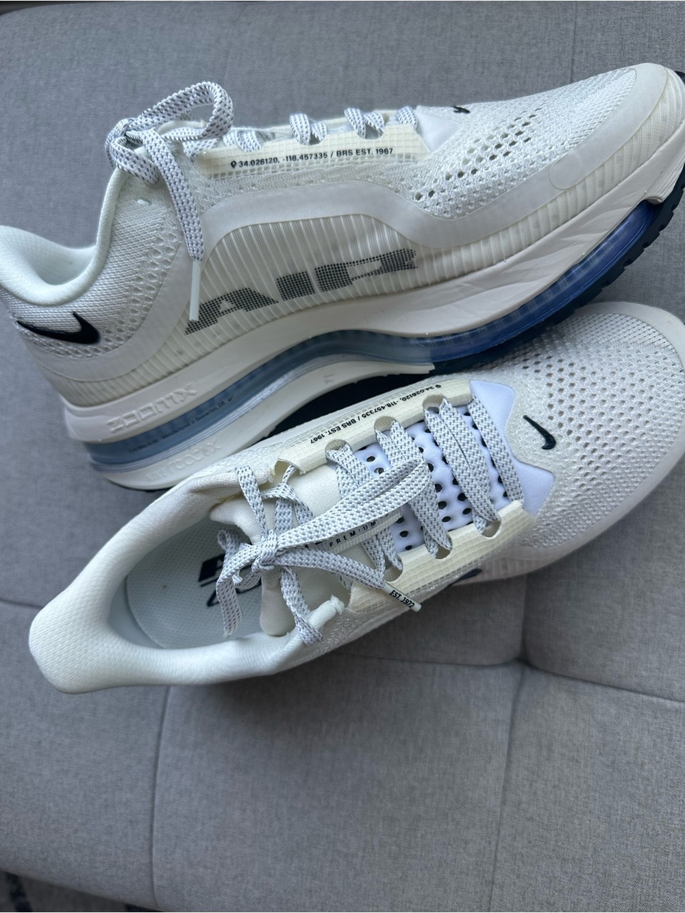 Nike White & Black Air Max-Style Running Sneakers